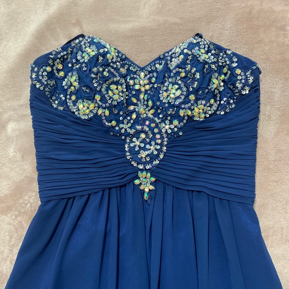 B darlin navy blue formal/ prom dress